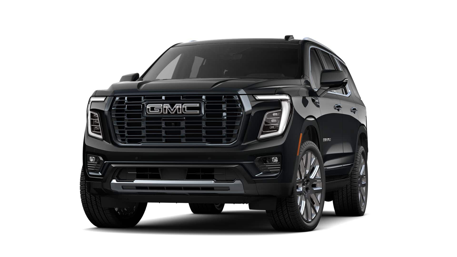 2026 GMC Yukon Denali Ultimate in Onyx Black — front three-quarter view