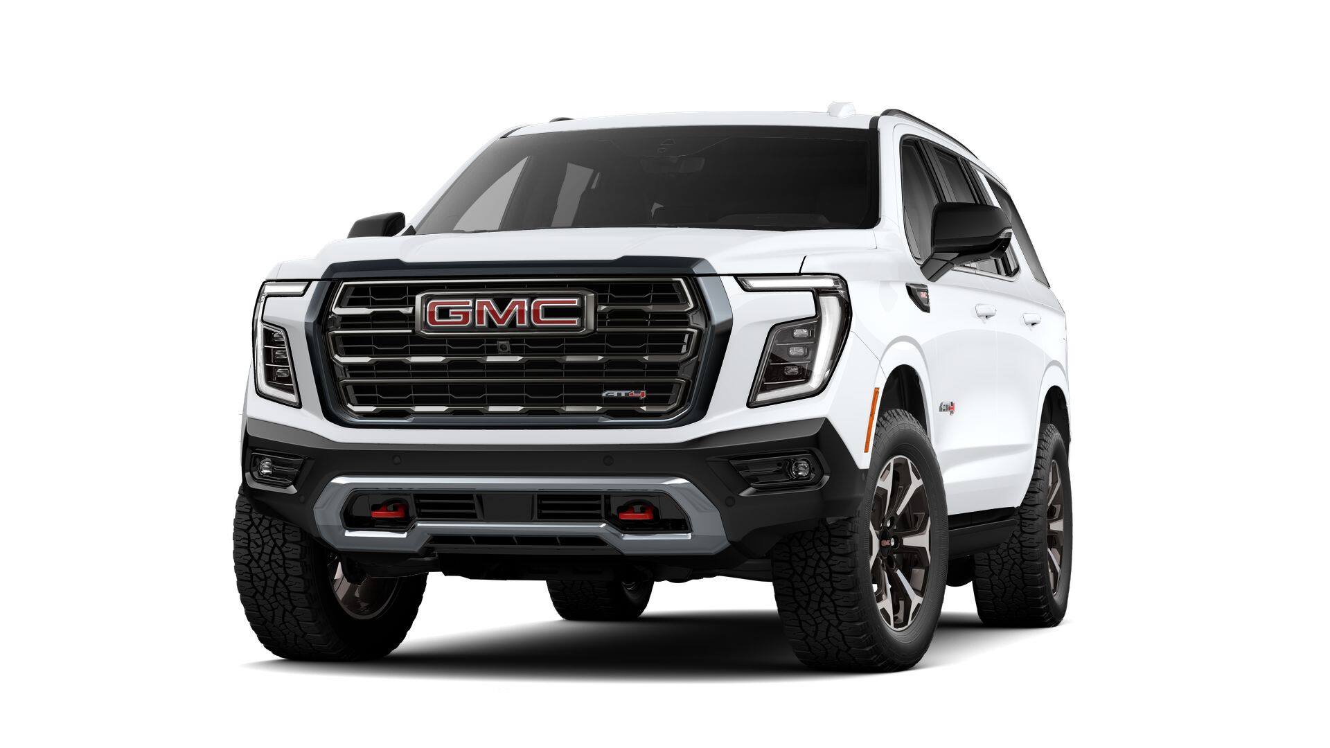 2026 GMC Yukon AT4 Ultimate in Summit White — front three-quarter view