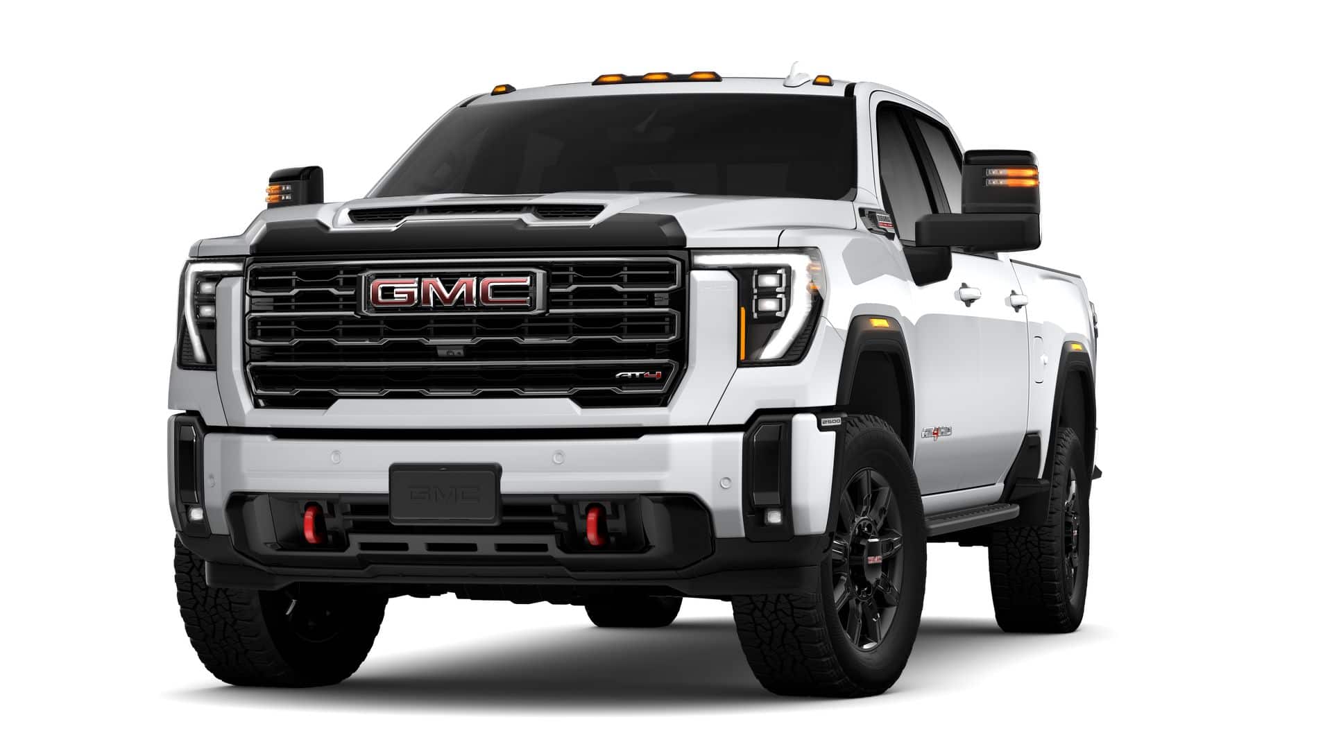 2026 GMC Sierra 2500 HD AT4 in Summit White — front three-quarter view