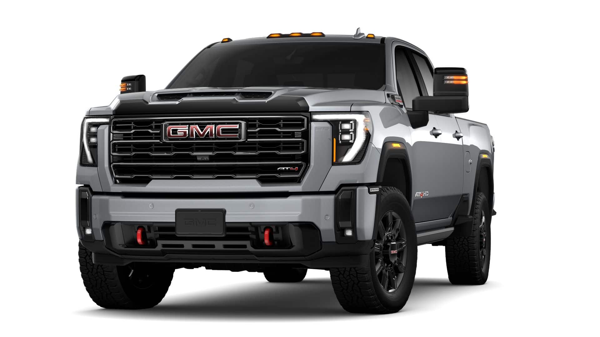 2026 GMC Sierra 2500 HD AT4 in Sterling Metallic — front three-quarter view