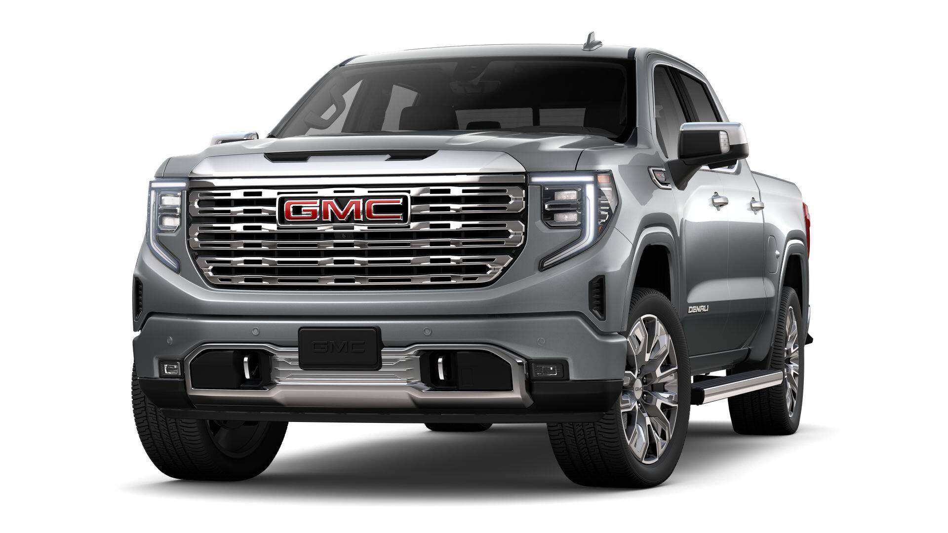 2026 GMC Sierra 1500 Denali in Sterling Metallic — front three-quarter view